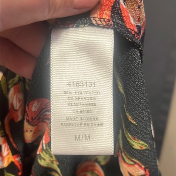 Mario Serrani Black Floral Dress size Medium - Picture 3 of 6